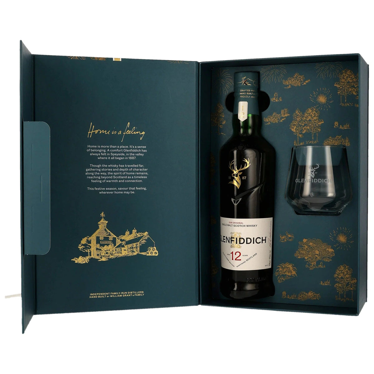 Schwarzbach Spirits Glenfiddich 12 Jahre Limited Design 2026 Geschenkset mit Whiskyflasche und Tumbler in Box