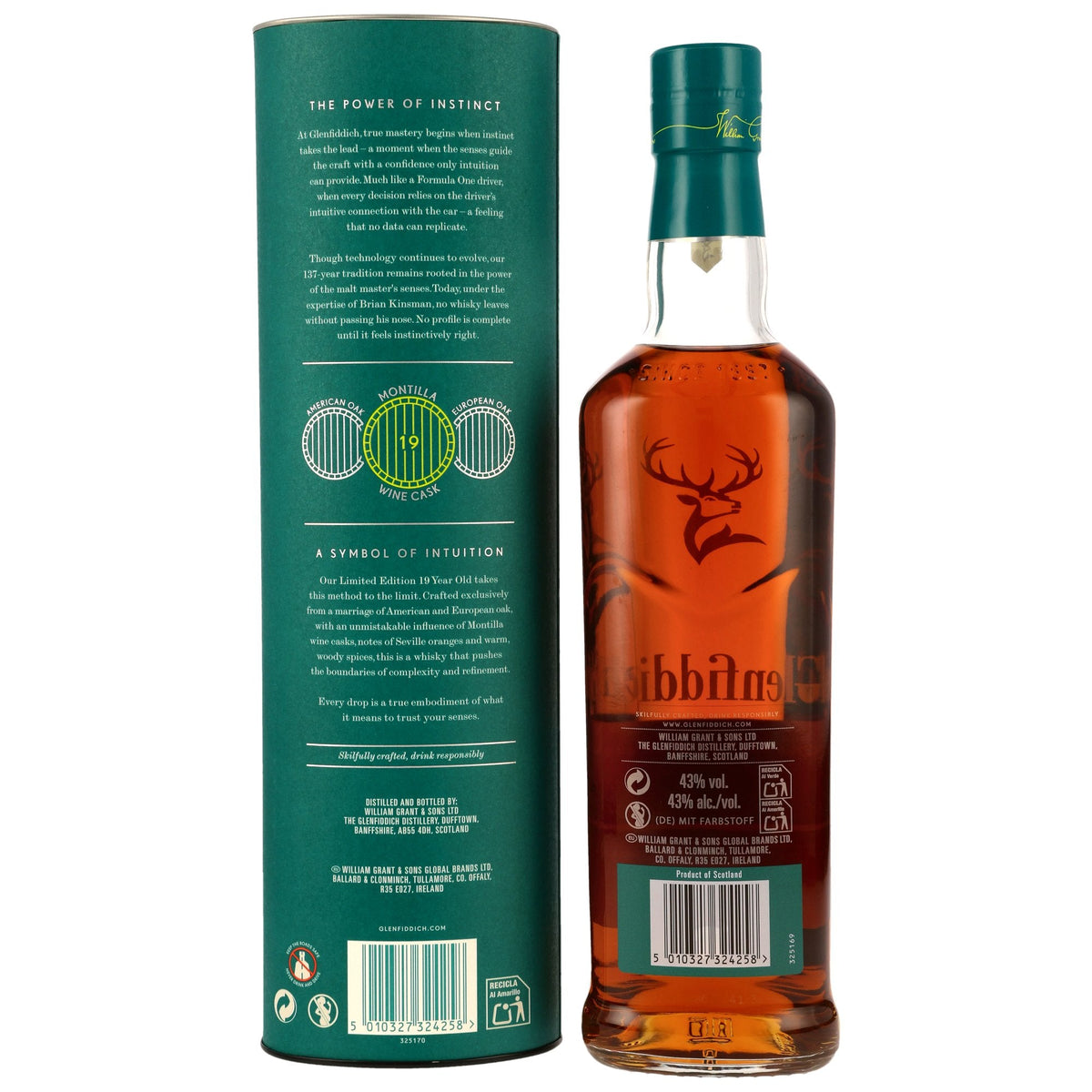 Schwarzbach Spirits Glenfiddich 19 Jahre Aston Martin F1 Limited Edition Flasche mit grüner Geschenkverpackung