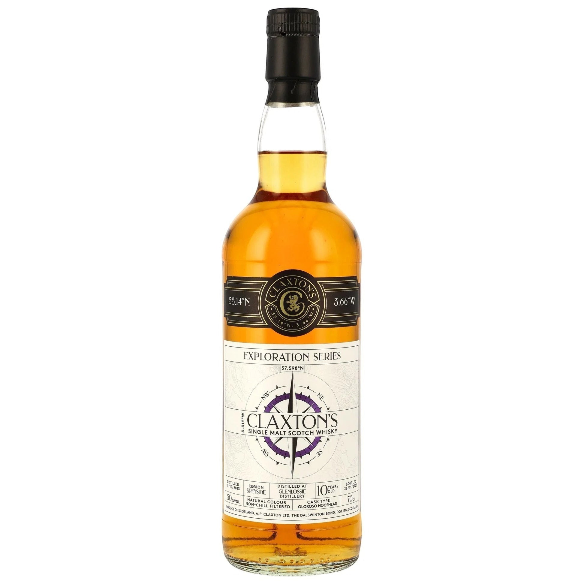 Schwarzbach Spirits Glenlossie 10 Year Old Oloroso Sherry Cask Single Malt Scotch Whisky, 50% Vol.
