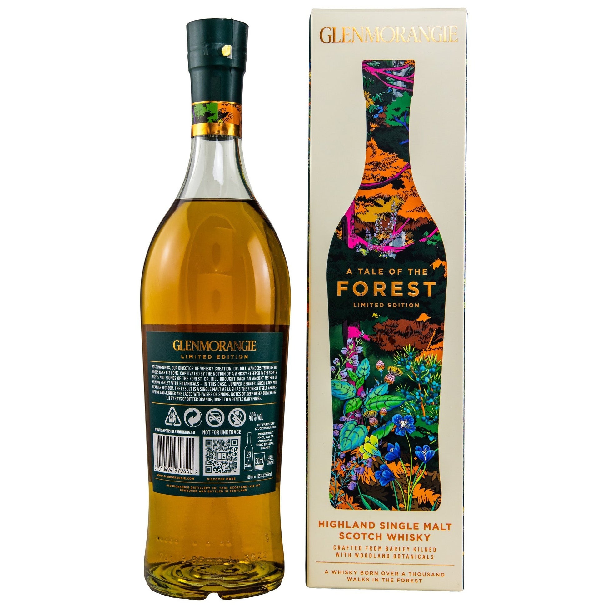 Schwarzbach Spirits: Glenmorangie A Tale of the Forest Single Malt Scotch Whisky, 46% Vol., 0.7L, mit Wald-Botanicals, limitierte Edition.