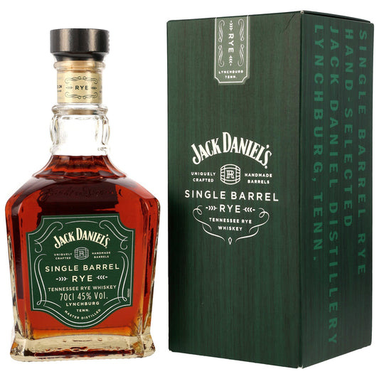Schwarzbach Spirits Jack Daniel's Single Barrel Rye Tennessee Whiskey 45% Vol. 70cl Flasche und Geschenkbox.