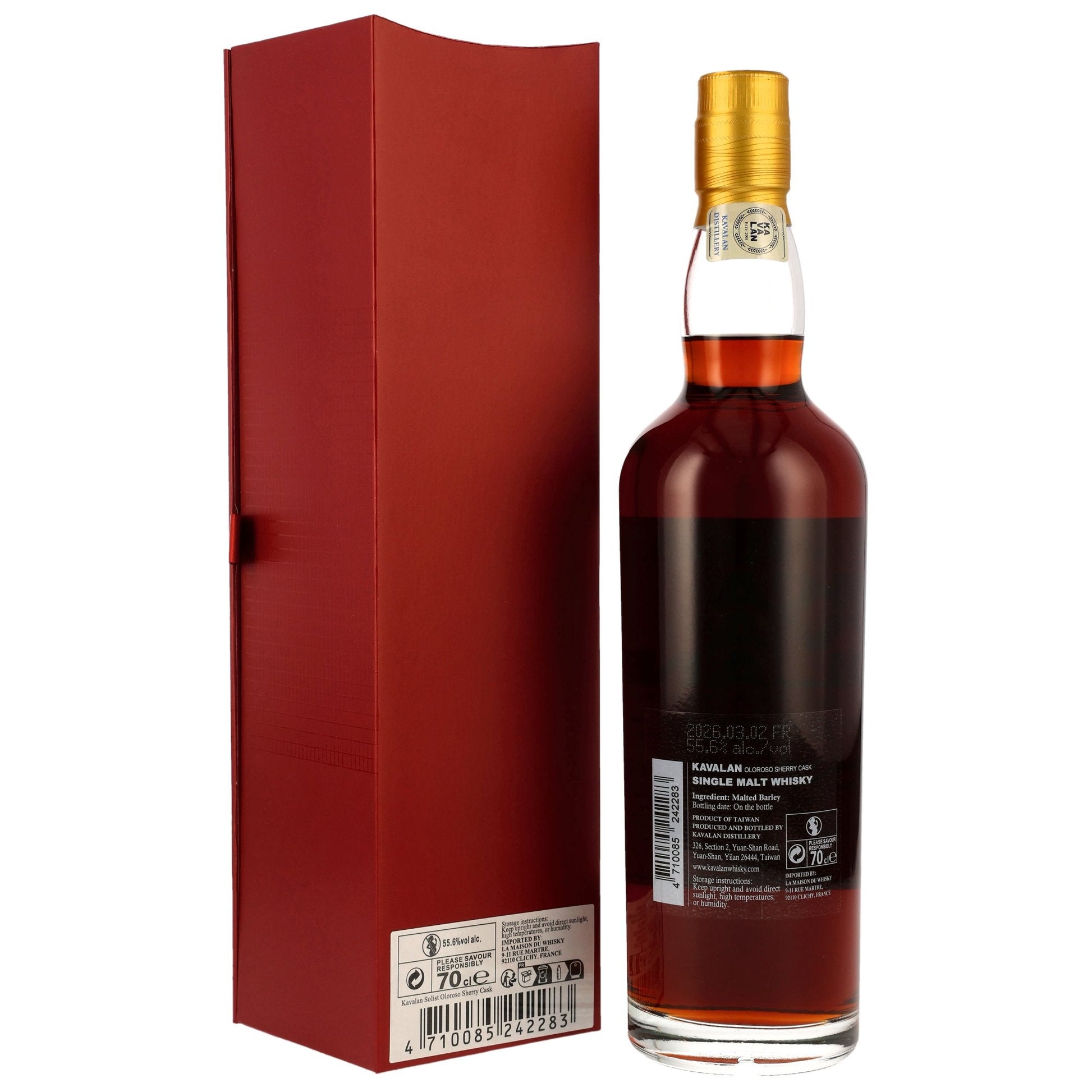Kavalan Solist Oloroso Sherry Cask 55,6 Prozent Produktansicht