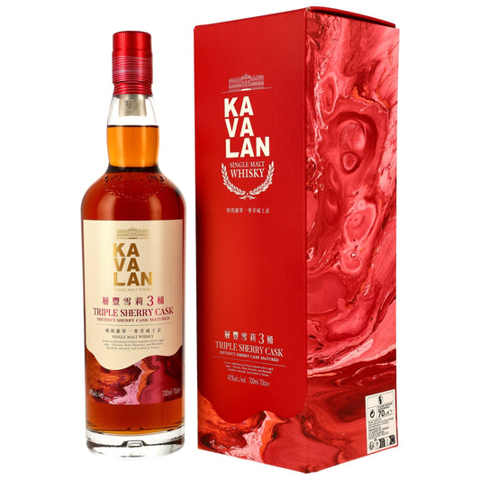 Kavalan Triple Sherry Cask Flasche und Geschenkverpackung