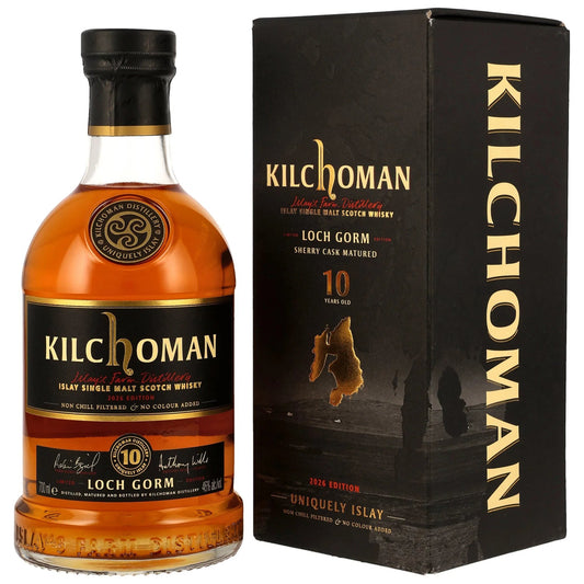 Schwarzbach Spirits: Kilchoman Loch Gorm 10 Jahre Oloroso Sherry Cask Matured Single Malt Scotch Whisky, 46% Vol.