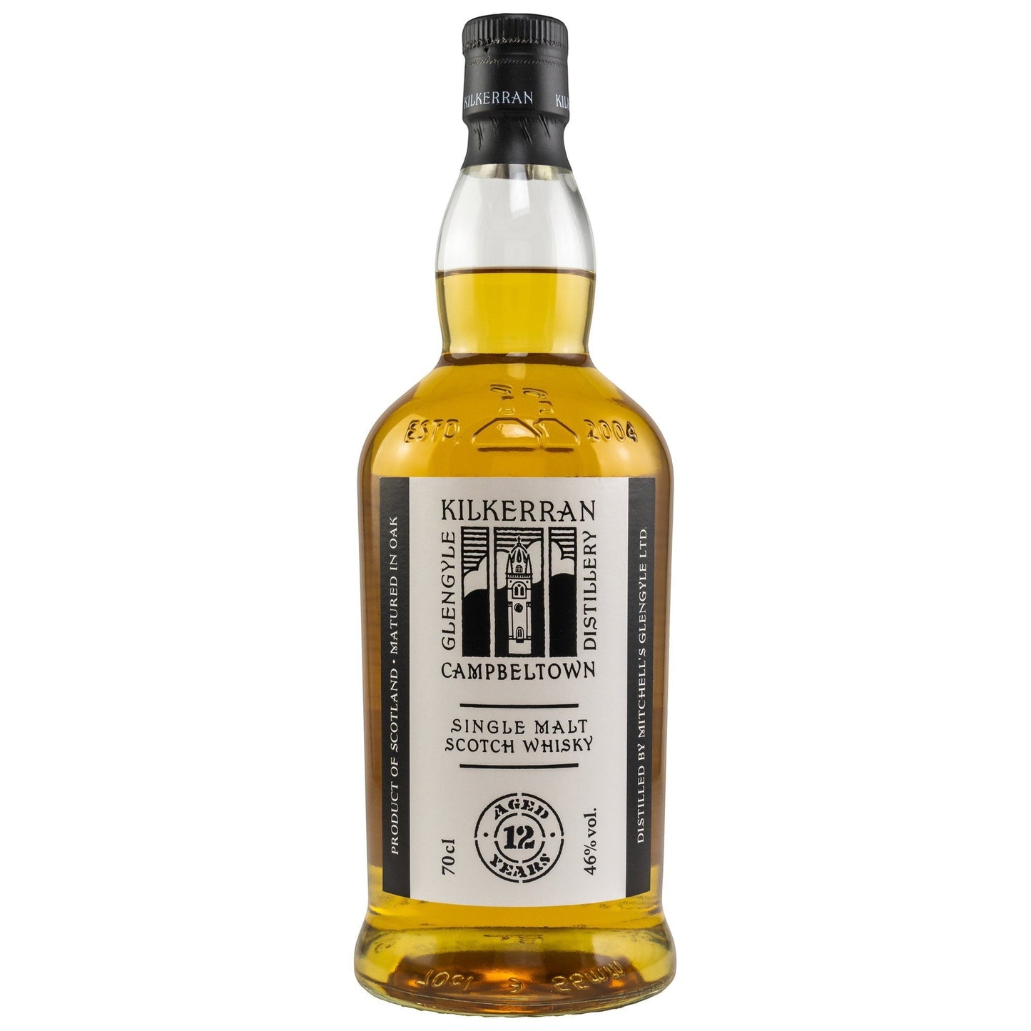 Schwarzbach Spirits KILKERRAN 12 Jahre Single Malt Scotch Whisky, 46% Vol., 70cl, bernsteinfarben, nicht kühlgefiltert.
