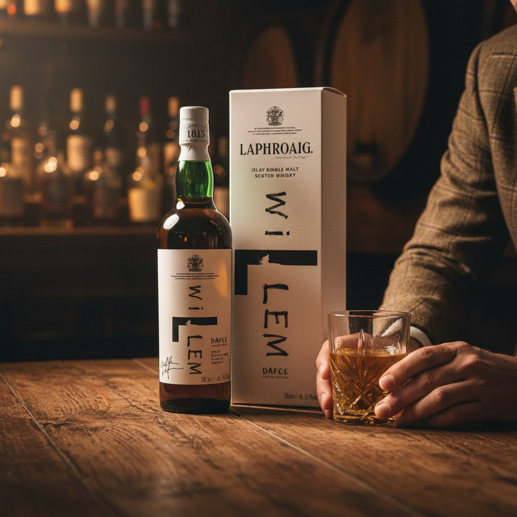 Schwarzbach Spirits Laphroaig 14 Jahre Willem Dafoe Edition Islay Single Malt Scotch Whisky mit Oloroso Sherry Cask Finish, 53,7% Vol.