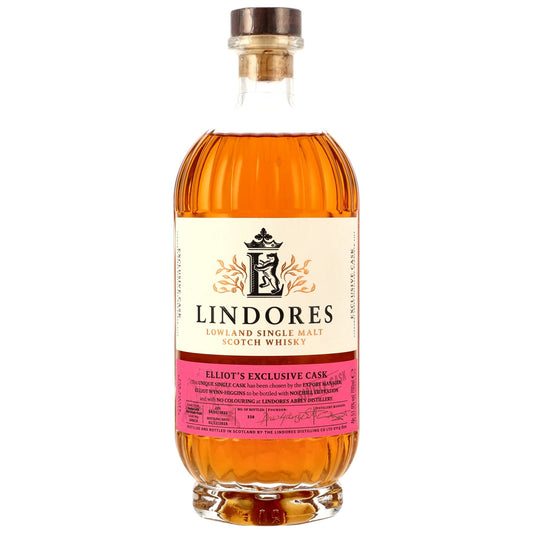 Schwarzbach Spirits bottle of Lindores Abbey Elliot's Exclusive Cask single malt whisky with Palo Cortado finish.
