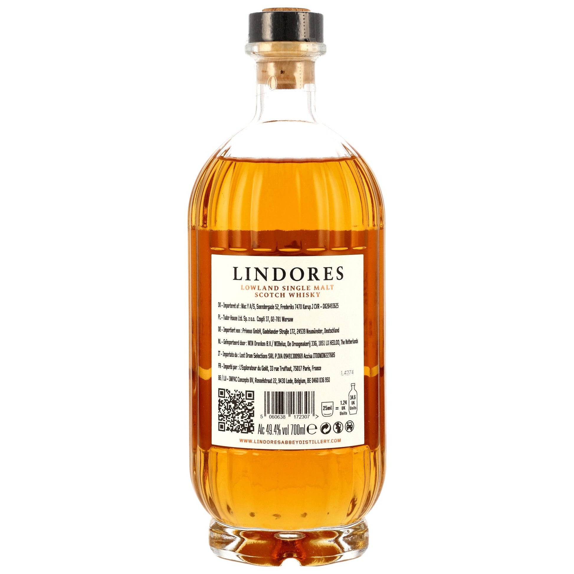 Schwarzbach Spirits Lindores Abbey Thiron 2024 Limited Edition single malt whisky bottle back label view