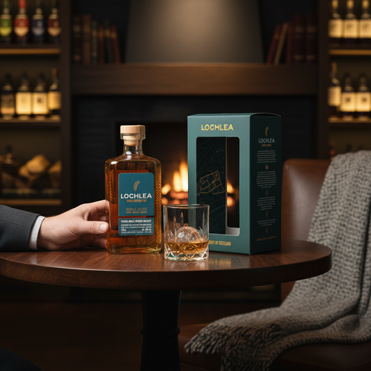 Schwarzbach Spirits Lochlea Smoke Without Fire single malt Scotch whisky, 46% vol, 700ml, matured in ex-peated & red wine casks.