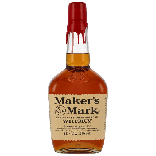 Schwarzbach Spirits Maker's Mark Kentucky Straight Bourbon Whiskey 1L 45% Vol. mit rotem Wachssiegel