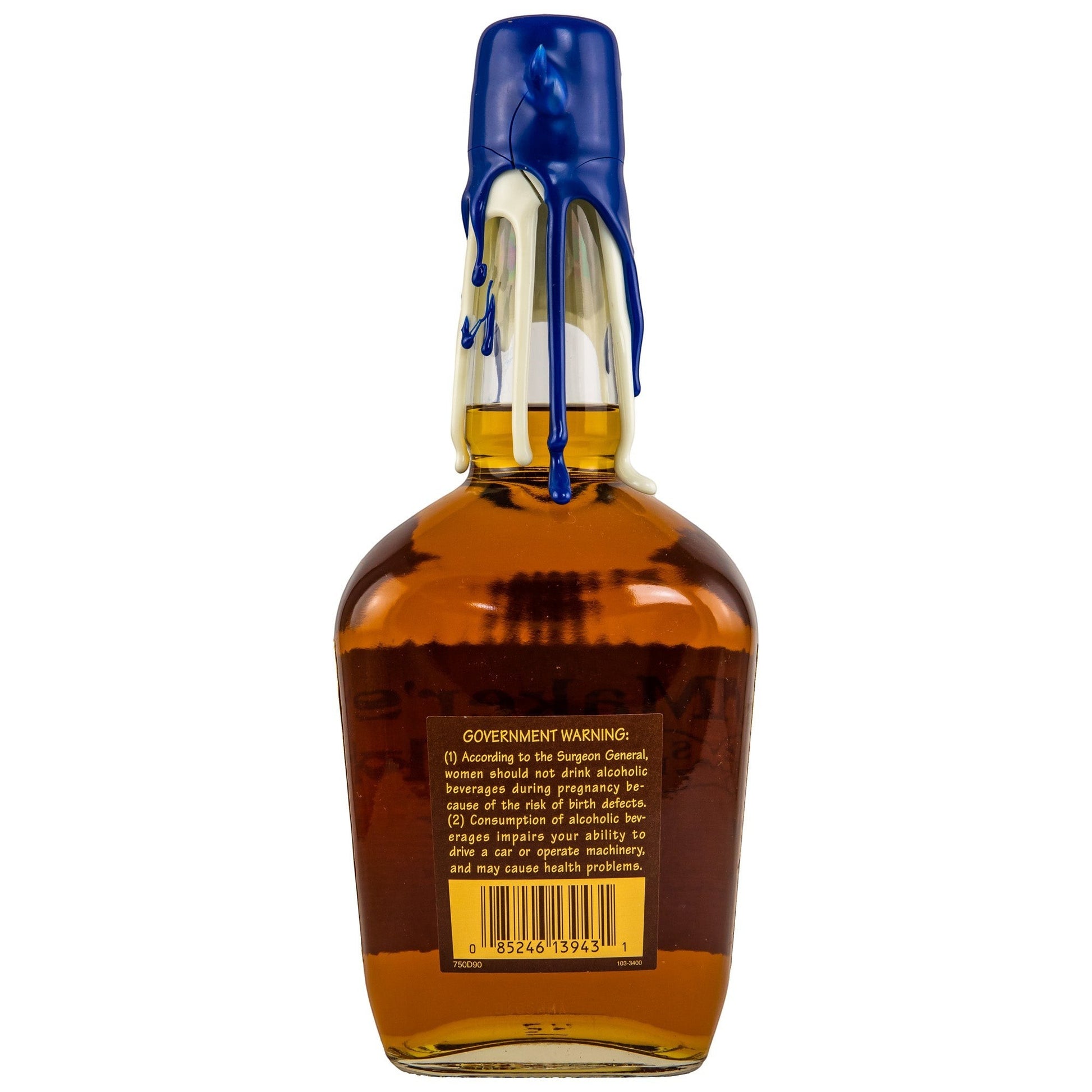 Schwarzbach Spirits Maker's Mark Double Dip Dodgers 60th Anniversary Bourbon Whiskey, 45% Vol., with blue and white wax seal.