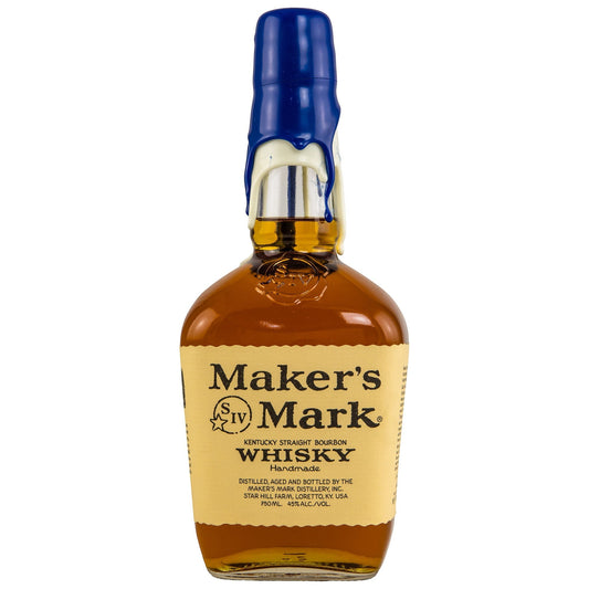 Schwarzbach Spirits Maker's Mark Double Dip Dodgers 60th Anniversary Bourbon Whiskey, 45% Vol., 750ml, with blue and white wax seal.