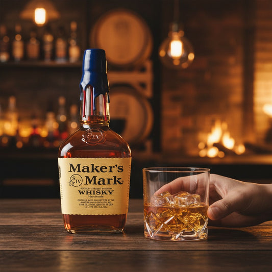 Schwarzbach Spirits Maker's Mark Double Dip Red Sox Bourbon Whiskey mit blauem und rotem Wachssiegel, 45% Vol.