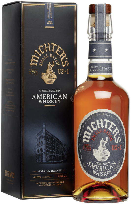 Schwarzbach Spirits: Michter's Small Batch Unblended American Whiskey 41.7% Vol. 700ml in Flasche und Karton
