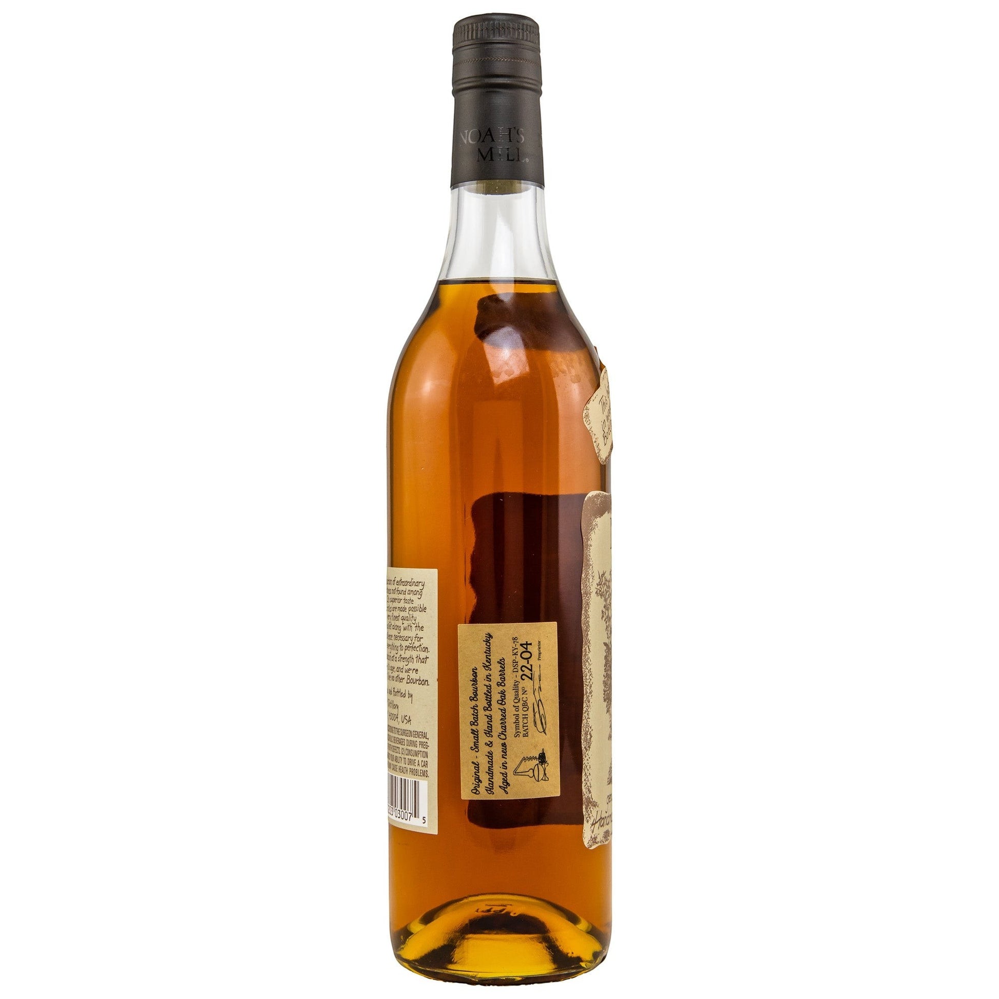 Schwarzbach Spirits Noah's Mill Small Batch Bourbon, 57,15% Vol., ungefiltert, ohne Farbstoff, mit Noten von Vanille, Karamell und Eiche.