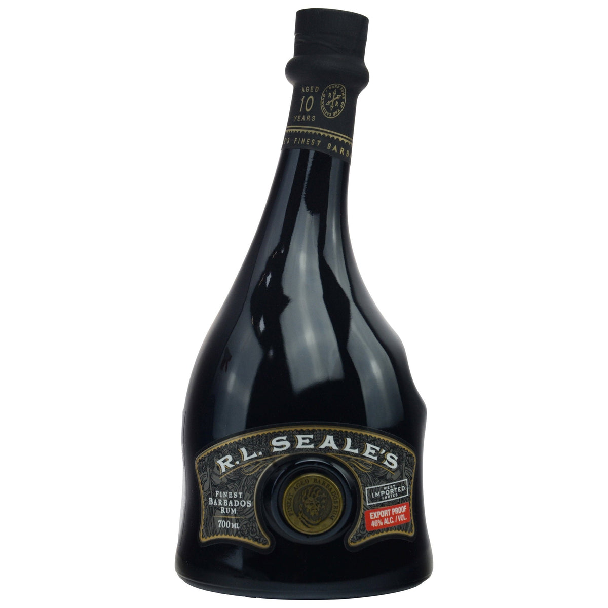 Schwarzbach Spirits R. L. Seale's 10 Jahre Barbados Rum in der charakteristischen dunklen Flasche mit 46% Vol.