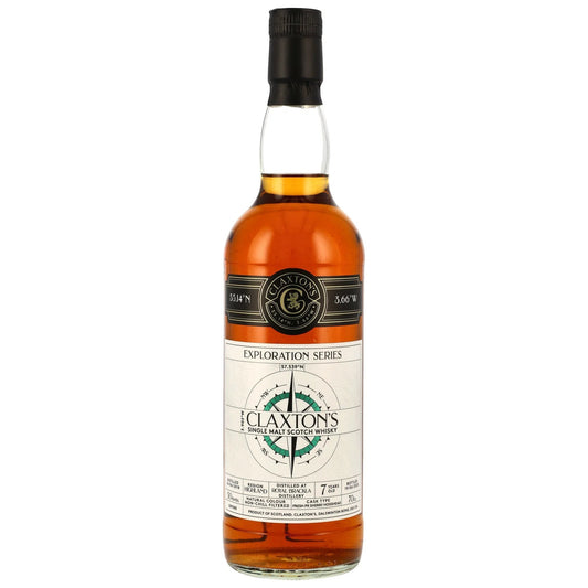 Schwarzbach Spirits bottle of Royal Brackla 7 Year Old single malt Scotch whisky, 50% Vol., aged in a PX Sherry cask.