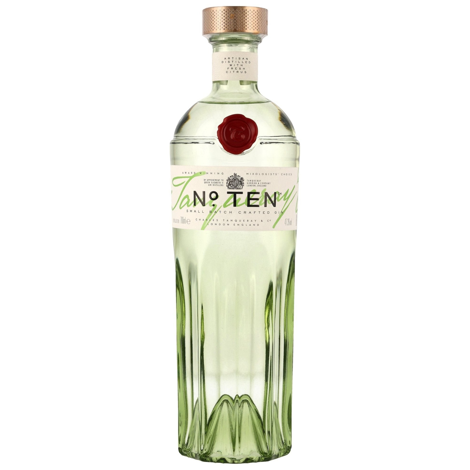 Schwarzbach Spirits Tanqueray No. Ten Gin, 47,3% Vol., 0.7L, mit Zitrusaromen, kleinchargig gebrannt, nicht kühlfiltriert.