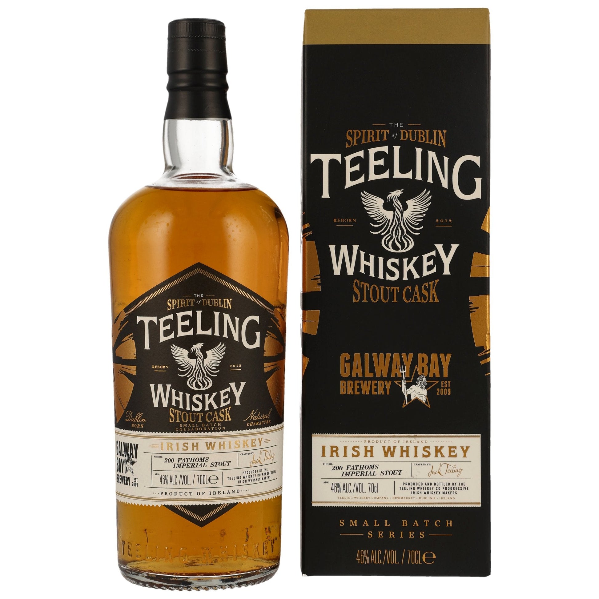 Schwarzbach Spirits Teeling 200 Fathoms Imperial Stout Cask Finish Irish Whiskey bottle and box