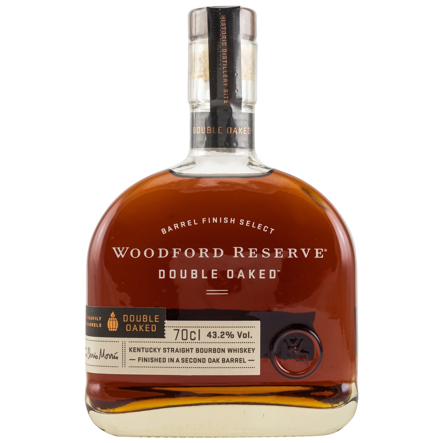 Schwarzbach Spirits: Woodford Reserve Double Oaked Kentucky Straight Bourbon Whiskey in einer 70cl Flasche mit 43,2% Vol. – doppelt gereift.