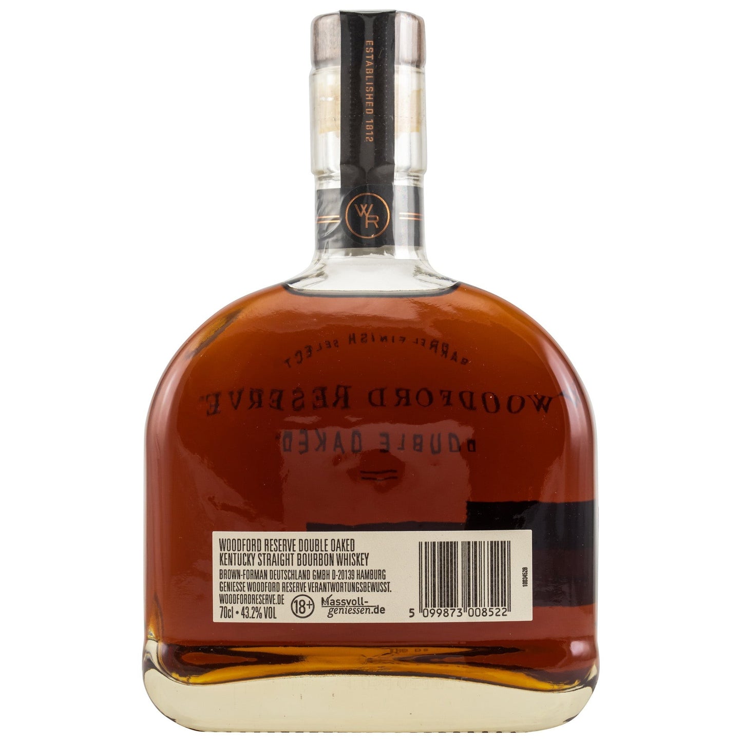 Schwarzbach Spirits: Woodford Reserve Double Oaked Kentucky Straight Bourbon Whiskey in Glasflasche, 70cl, 43.2% Vol.