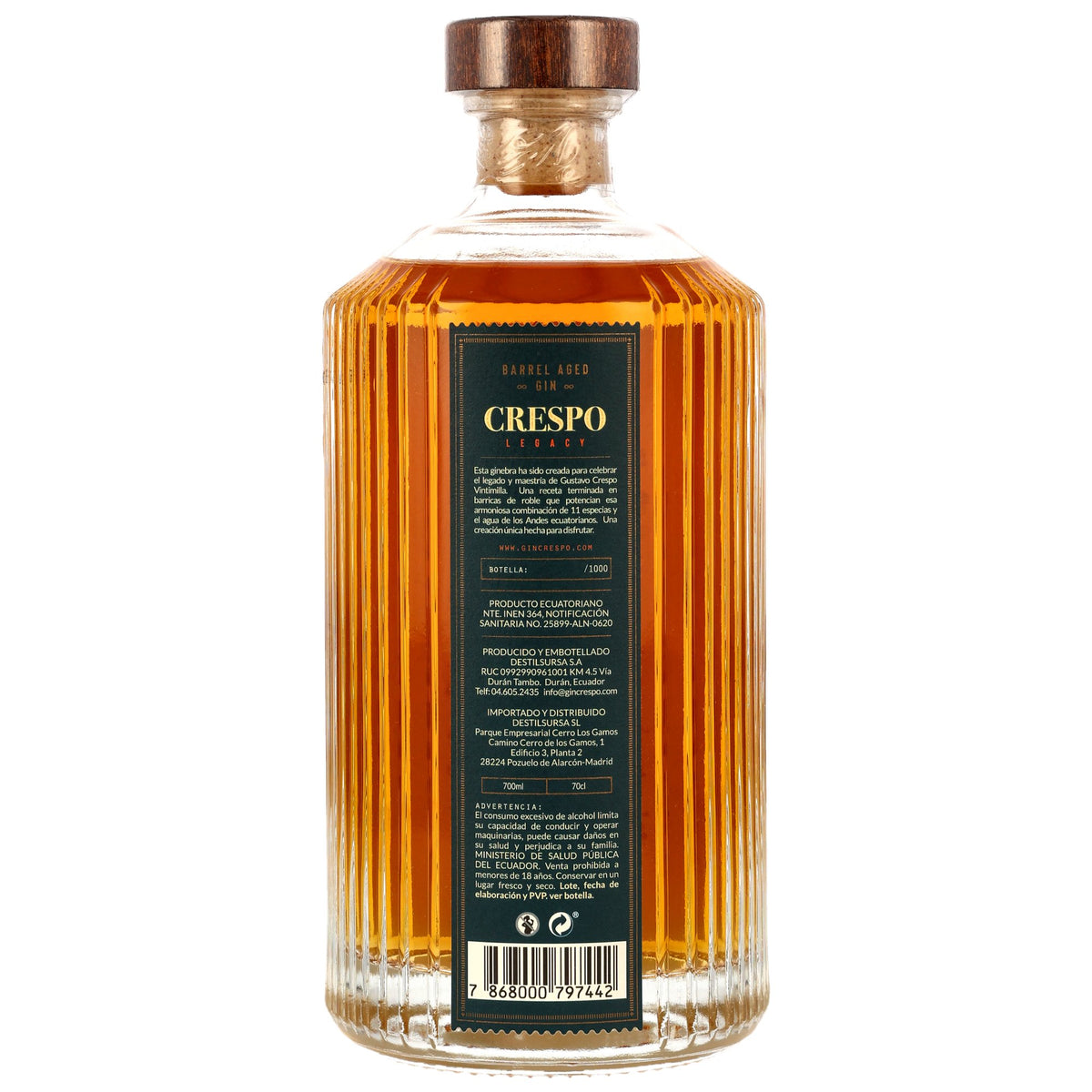 Crespo Legacy Barreled Gin Produktansicht
