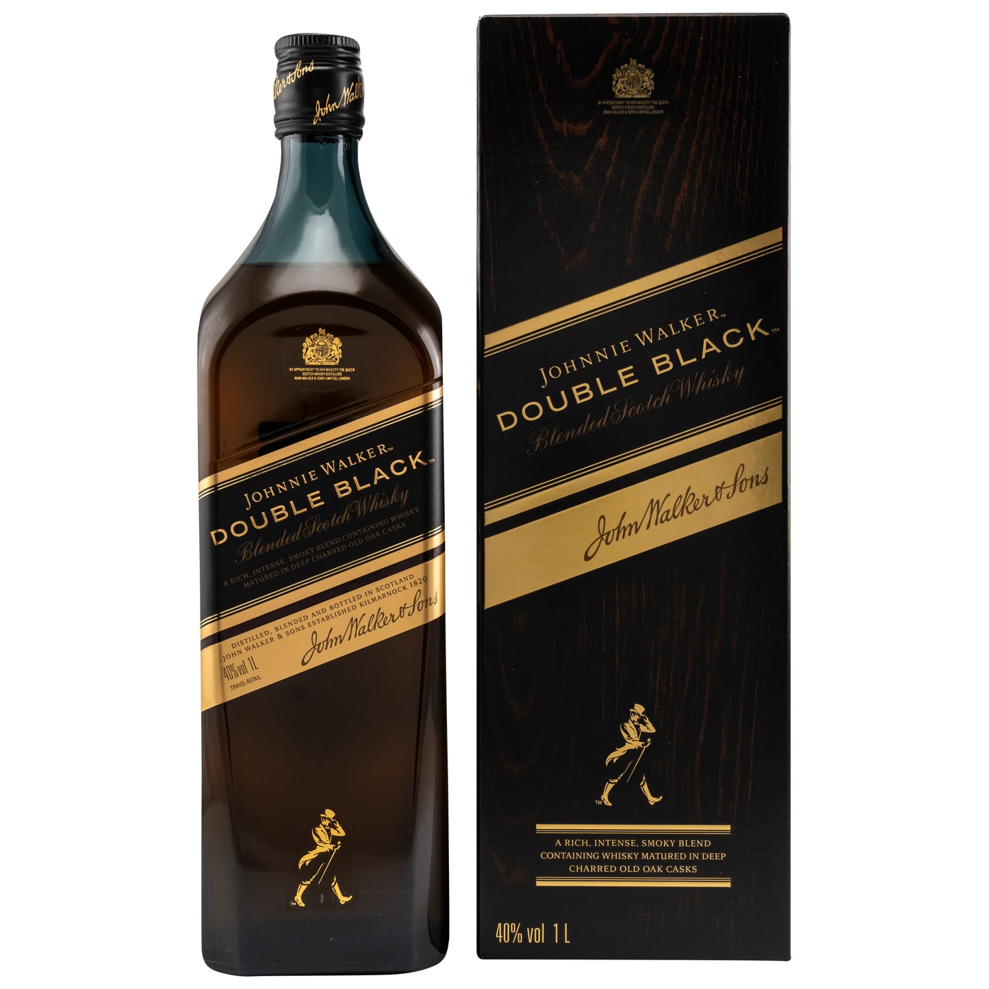 JOHNNIE WALKER - Double Black Label 1 Liter - 40% vol. - Schwarzbach Spirits