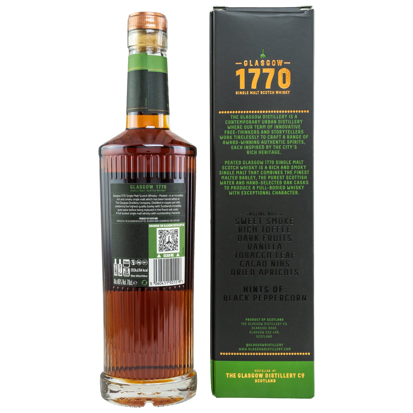 1770 GLASGOW - Single Malt Scotch Whisky Rich & Smoky - 46% vol. - Schwarzbach Spirits