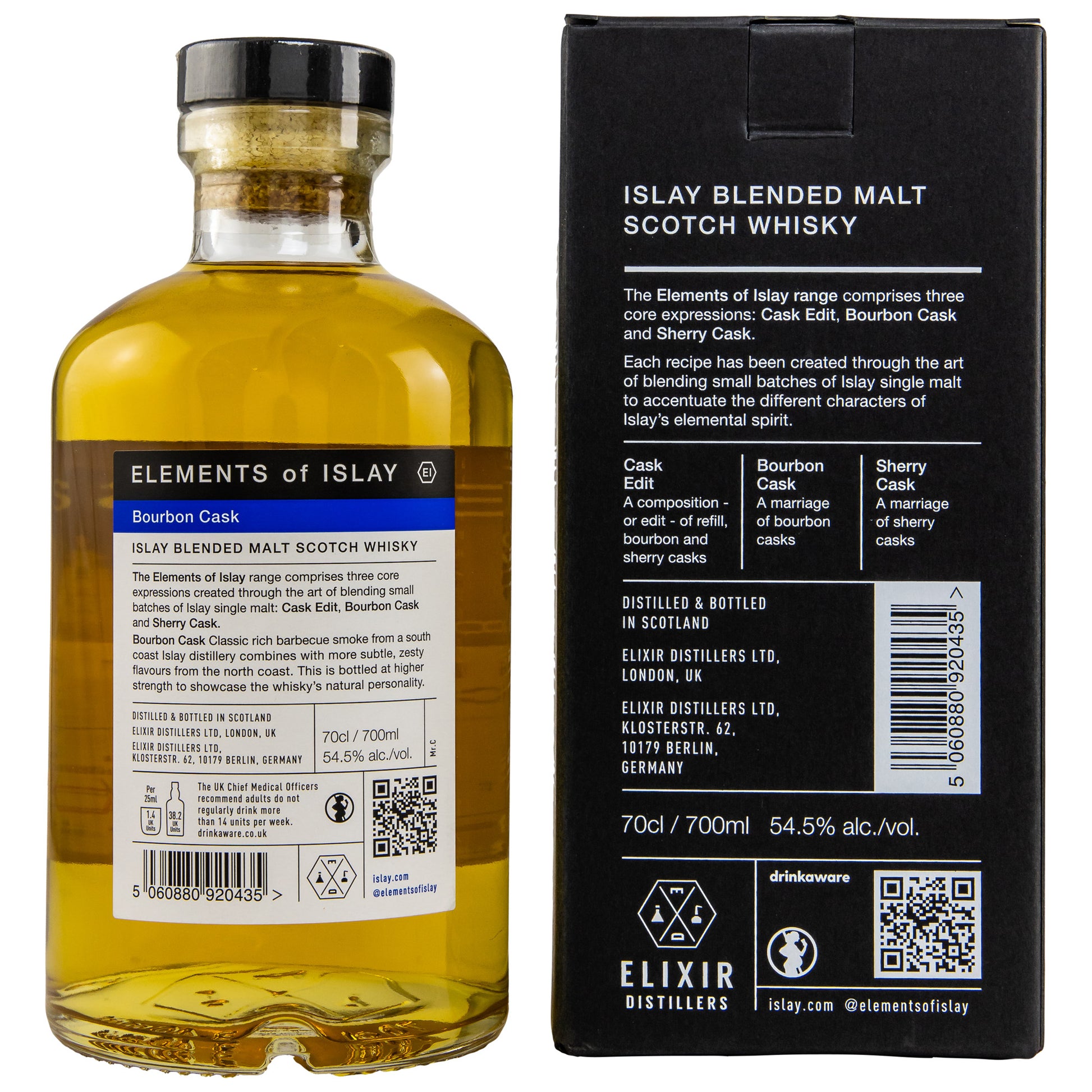 ELEMENTS OF ISLAY - Bourbon Cask - 54,5% vol. - Schwarzbach Spirits