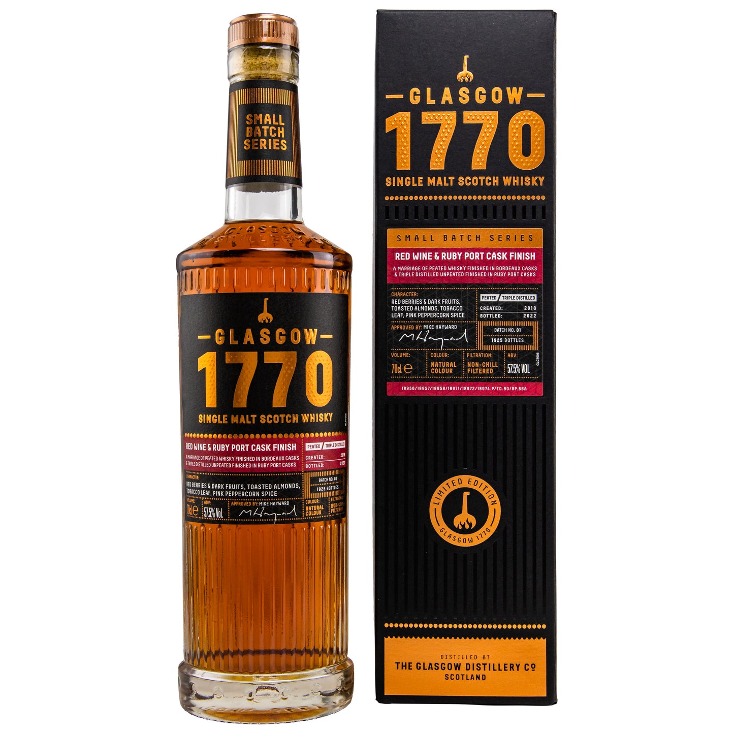 1770 GLASGOW - 2018/2022 Red Wine & Ruby Port Cask Finish - 57,5% vol. - Schwarzbach Spirits