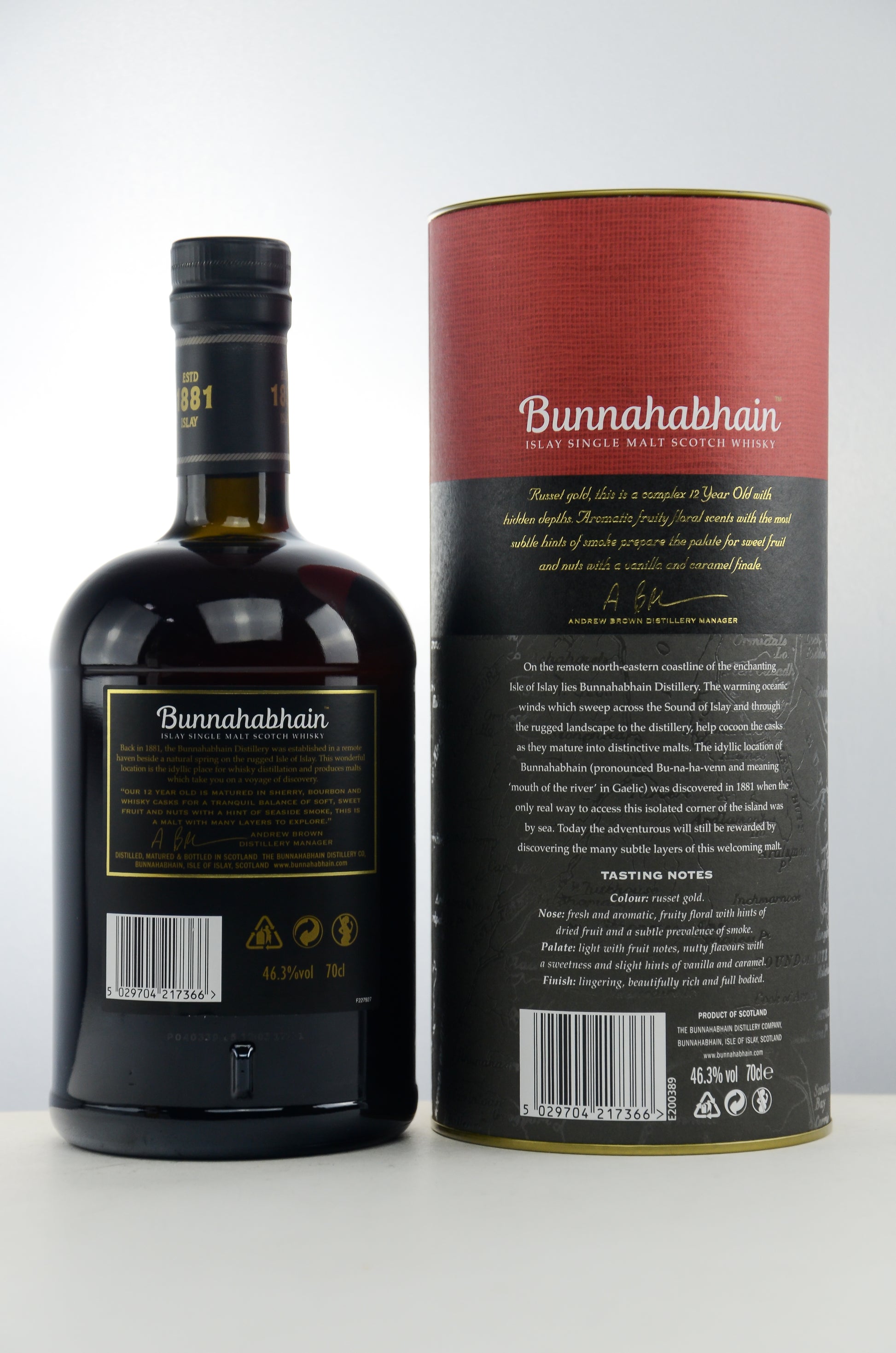 BUNNAHABHAIN - 12 Jahre - 46,3% vol. - Schwarzbach Spirits